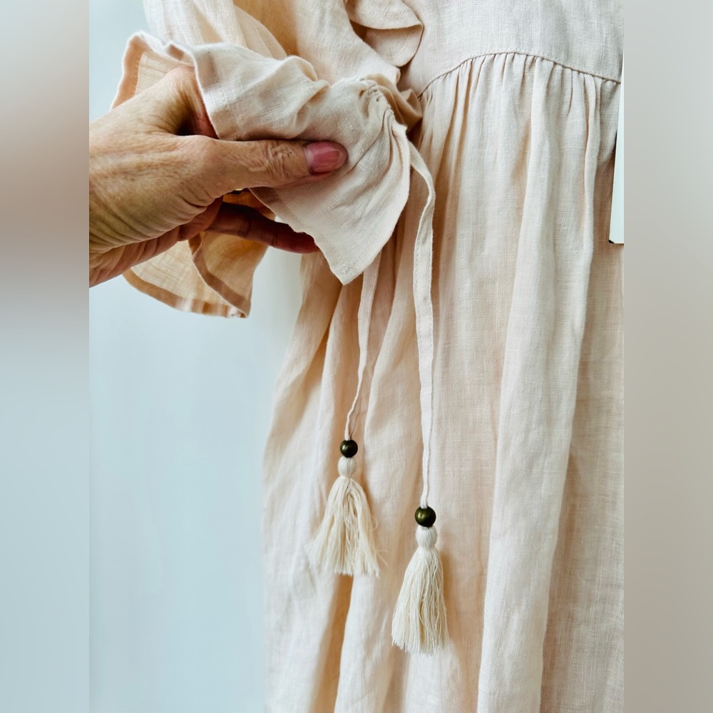 Spell Soft Cream Ruffle Mini Dress - Picture 5 of 11